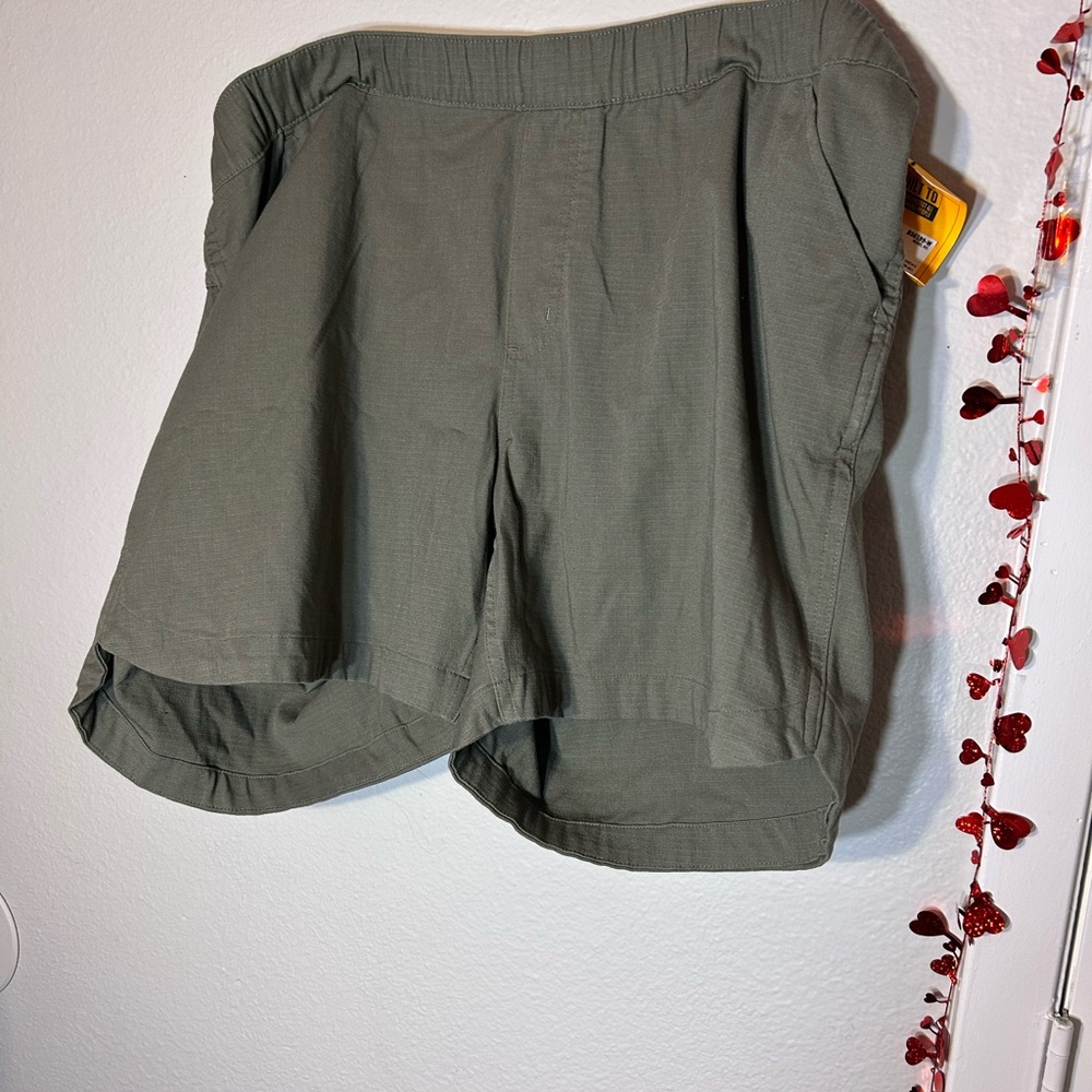 Carhartt Green Cargo Shorts Relaxed Fit Mid-Thigh